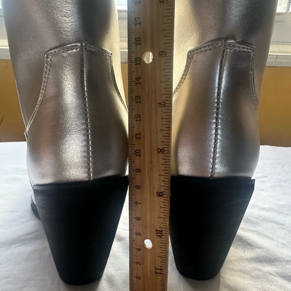 Womens Western Ankle Boots Engraved
Metal Toe Cowgirl Booties Stacked block #26 - Picture 6 of 6